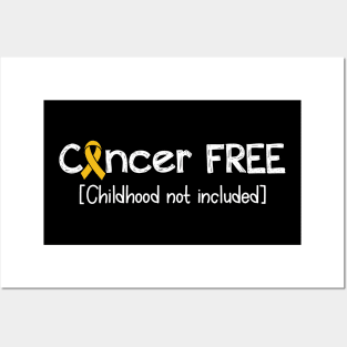 Cancer FREE- Childhood Cancer Gifts Childhood Cancer Awareness Posters and Art